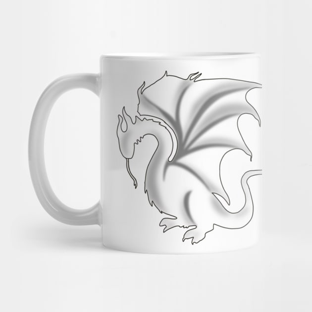 Pendragon Dragon Sigil Black & White by SentABearToSpace 